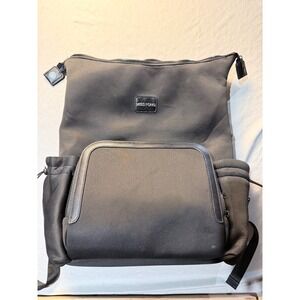 Miss Fong Neoprene Diaper Bag Backpack Black Water Resistant Travel Bag